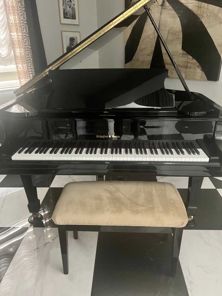 Schafer and Sons black gloss baby grand 